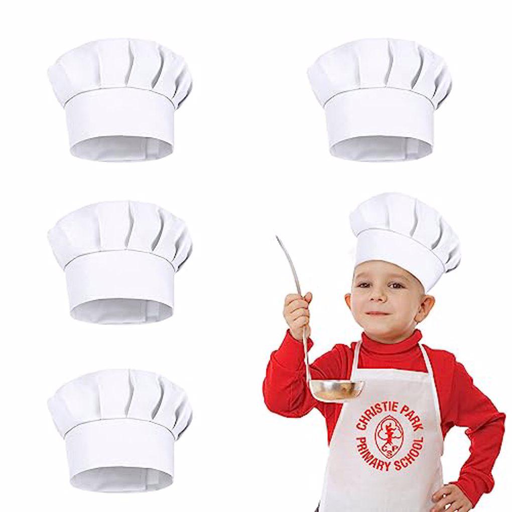 4 Gorros de Chef Blancos para  - Kids Outdoor Kitchen Accessories reseña y precio